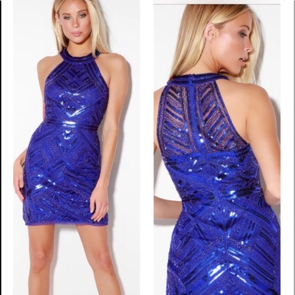 Cobalt Blue Sequin Dress